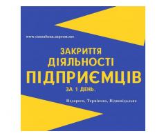 Ліквідація ФОП, закриття підприємницької діяльності ТЕРМІНОВО.