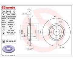 Передній гальмівний диск Brembo 09.9619.10