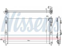 Радіатор охолодження NISSENS 628952 для Mitsubishi, Peugeot, Citroen — ефективне охолодження двигуна