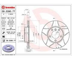 Передній тормозний диск BREMBO 09.5390.77 для BMW E36 – вентилюємий диск з високою ефективністю