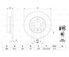 Гальмівний диск задній BOSCH 0986478561 для BMW E36 — це надійний та високоякісний диск