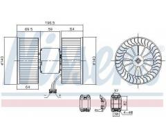 Вентилятор пічки NISSENS 87196 для BMW E36 — потужність і надійність