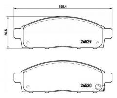 Гальмівні колодки передні BREMBO P54038 для Mitsubishi 2.5D - високоякісне рішення