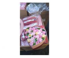 Подарунковий набір мила букет з троянд у коробці Love Light Rose Flower з підсвіткою