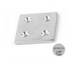 Магніт 40x40x4 mm -7/3.5 mm x 4 потай
