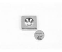 Магніт під потай 12x12x3mm 7/3 х 1 отвір