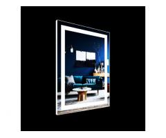 Дзеркало з LED підсвічуванням та білою підкладкою 800 х 600 мм